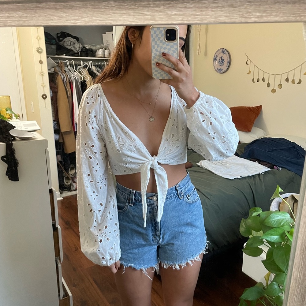 Tie front top